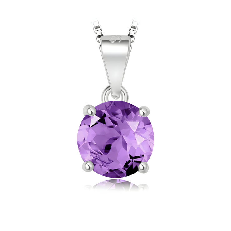Collier en Argent Éclatant avec Améthyste - Vibration de l'Améthyste | Bijoux Chakra
