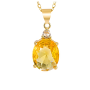 Collier Citrine - Éclat de Miel Radieux | Bijoux Chakra