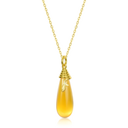 Collier en Citrine - Éclat Doré Luxueux | Bijoux Chakra