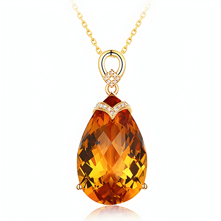 Collier Citrine - Éclat Doré Rêveur | Bijoux Chakra