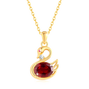 Collier Éclatant en Grenat - Canard Carmin | Bijoux Chakra