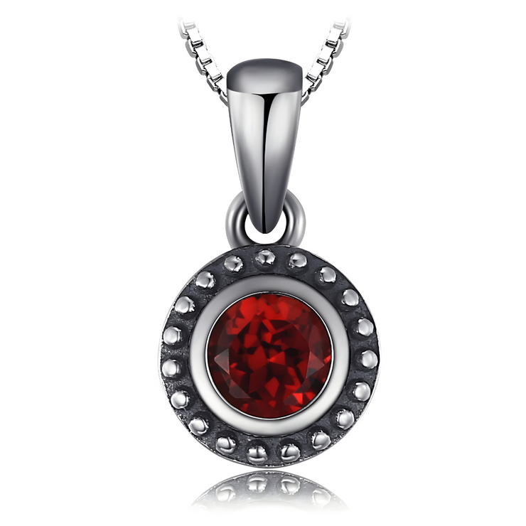 Collier Grenat Éblouissant - Valse en Rouge Profond | Bijoux Chakra