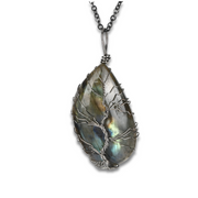 Élégant Collier en Argent avec Labradorite - Aurora Mystica | Bijoux Chakra