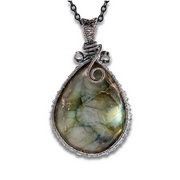 Collier Macramé en Labradorite - Éclat de l’Équinoxe | Bijoux Chakra