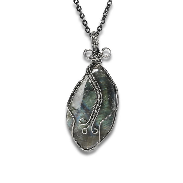 Collier Envoûtant en Labradorite et Argent - Nébuleuse Cristalline | Bijoux Chakra
