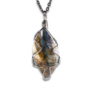 Élégant Collier en Argent avec Labradorite - Résonance Polaire | Bijoux Chakra