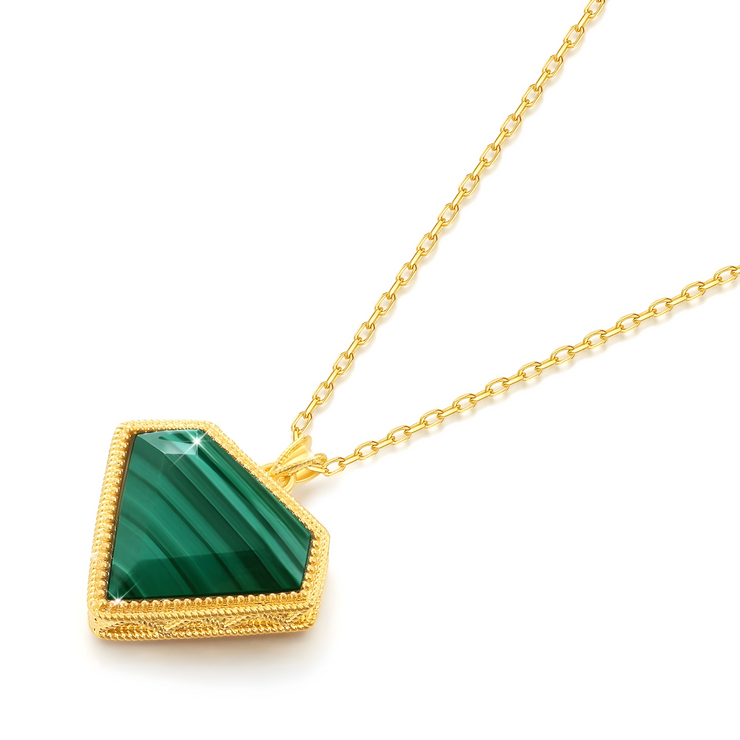 Collier en Malachite Authentique - Éclat Souverain | Bijoux Chakra