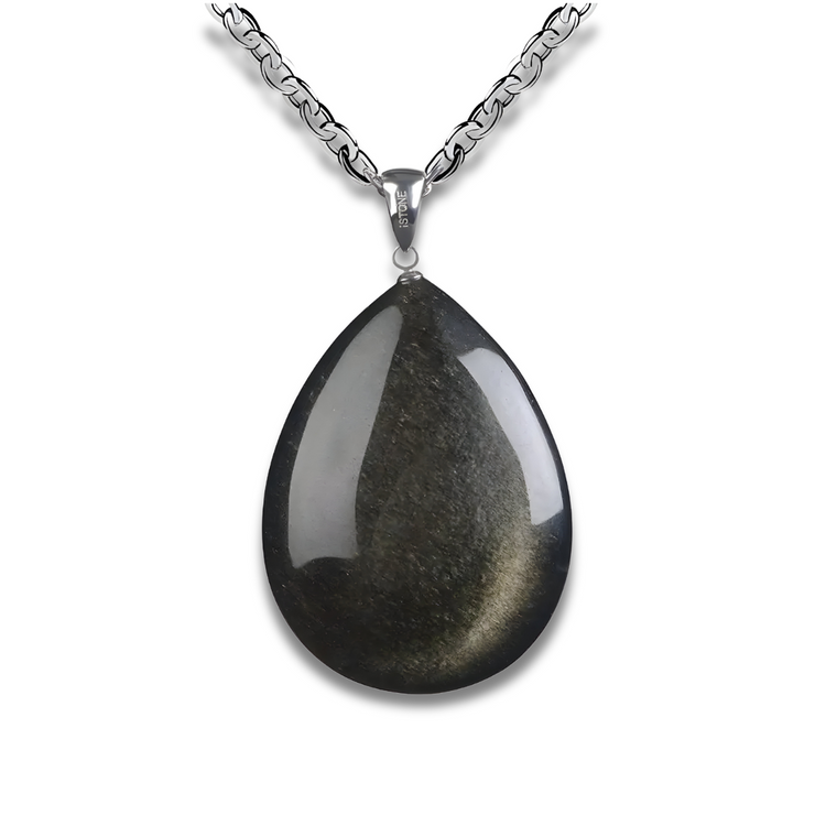 Collier en Obsidienne - Éclipse Envoûtante Cendrée | Bijoux Chakra
