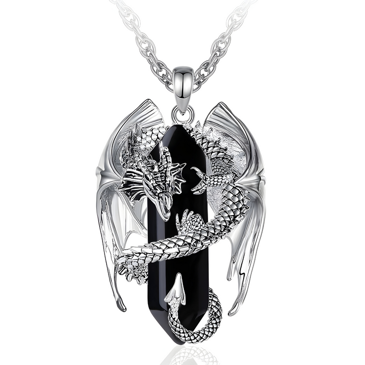 Somptueux Collier en Obsidienne - Éclat de Flamme Obsidienne | Bijoux Chakra
