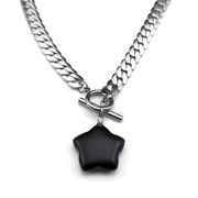 Collier Étoilé en Obsidienne - Éclat Céleste | Bijoux Chakra
