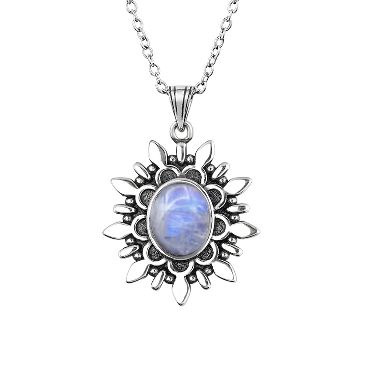 Collier envoûtant avec Pierre de Lune Naturelle - Éclat Mystique | Bijoux Chakra