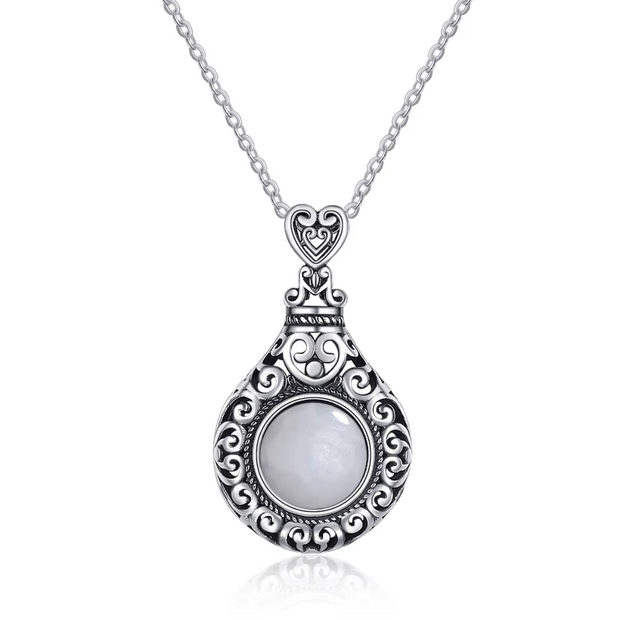 Collier Éclatant Pierre de Lune Blanche - Sérénité Nocturne | Bijoux Chakra