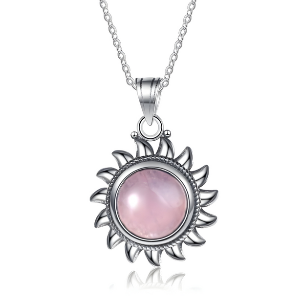 Élégant Collier en Quartz Rose - Chat Cristalline | Bijoux Chakra