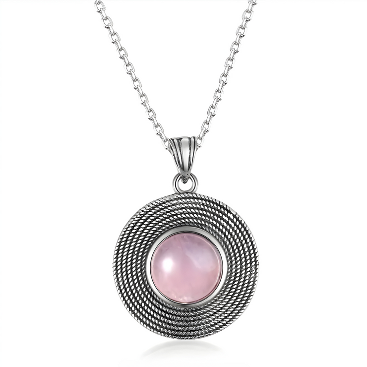 Élégant Collier en Quartz Rose - Quartz Draconique | Bijoux Chakra