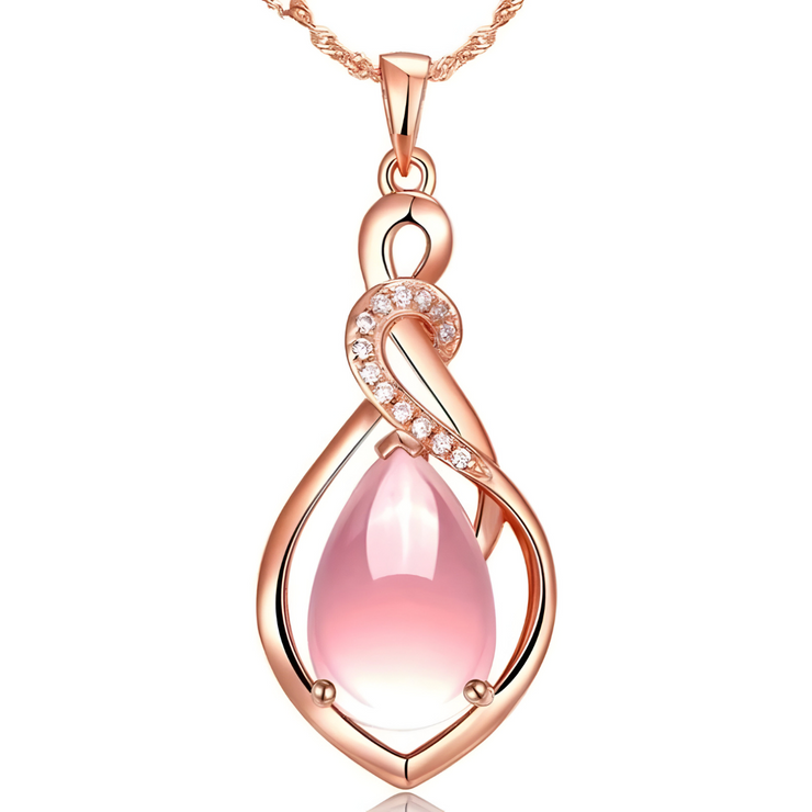Collier en Or avec Quartz Rose - Éclat Raffiné et Éthéré | Bijoux Chakra
