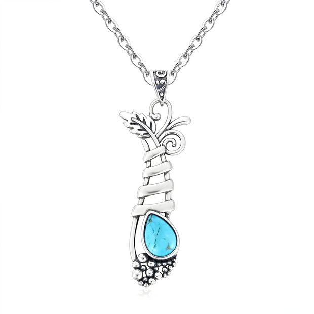 Élégant Collier Bleu Turquoise - Cascade Éclatante | Bijoux Chakra