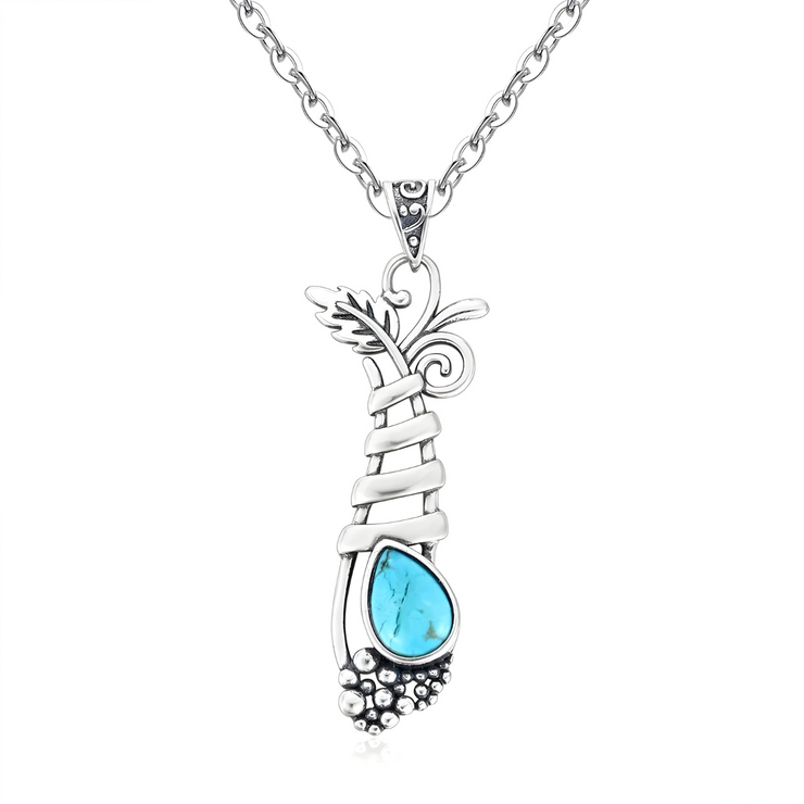 Élégant Collier Bleu Turquoise - Cascade Éclatante | Bijoux Chakra