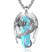Collier Fantaisie en Turquoise - Éclat du Dragon Azuré | Bijoux Chakra