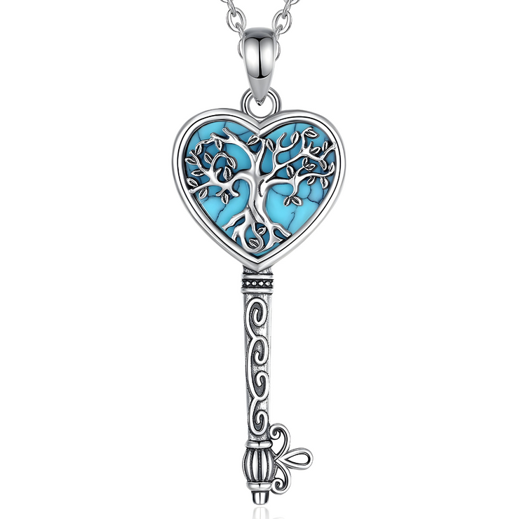 Collier Éblouissant en Argent avec Turquoise - Lagon Mystique | Bijoux Chakra