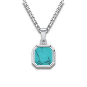 Collier Argenté avec Turquoise - Éclat Océanique Céleste | Bijoux Chakra
