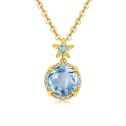Élégant Collier en Argent avec Aigue Marine - Brise d'Aigue 2 | Bijoux Chakra