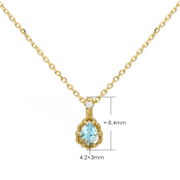 Collier Vibrant en Aigue-Marine Bleu - Éclat Océanique | Bijoux Chakra