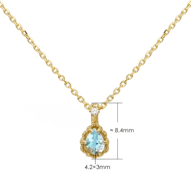Collier Vibrant en Aigue-Marine Bleu - Éclat Océanique | Bijoux Chakra