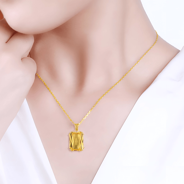 Collier Citrine - Éblouissant Éclat Solaire Enchanteur | Bijoux Chakra