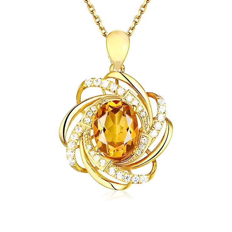 Collier Citrine - Éclats d'Ambre Lumineux | Bijoux Chakra