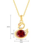 Collier Éclatant en Grenat - Canard Carmin | Bijoux Chakra