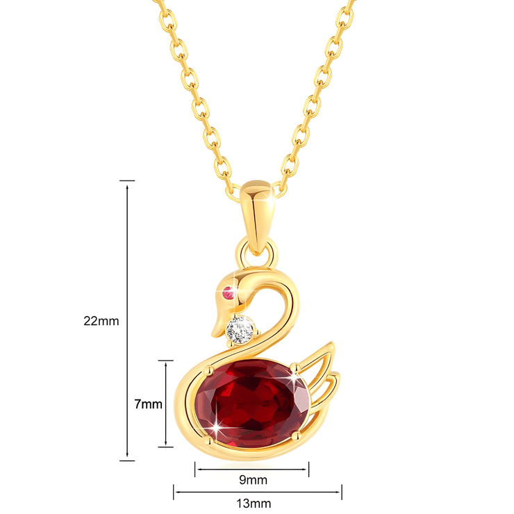 Collier Éclatant en Grenat - Canard Carmin | Bijoux Chakra