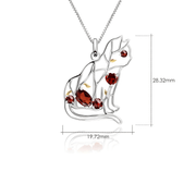 Collier Éclatant Grenat - Félin Pourpre | Bijoux Chakra