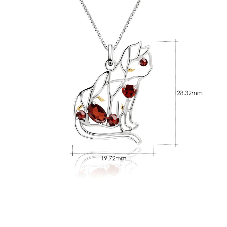Collier Éclatant Grenat - Félin Pourpre | Bijoux Chakra