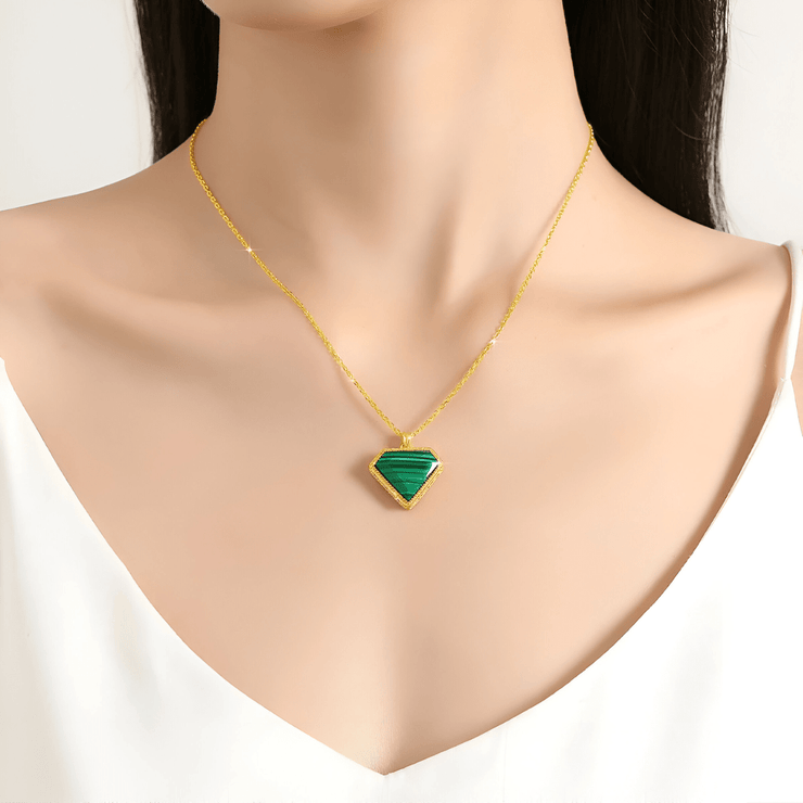 Collier en Malachite Authentique - Éclat Souverain | Bijoux Chakra
