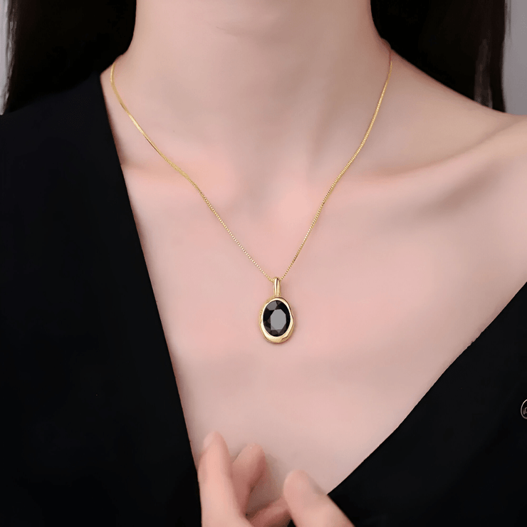 Collier en Obsidienne - Éclat Nocturne Noir | Bijoux Chakra