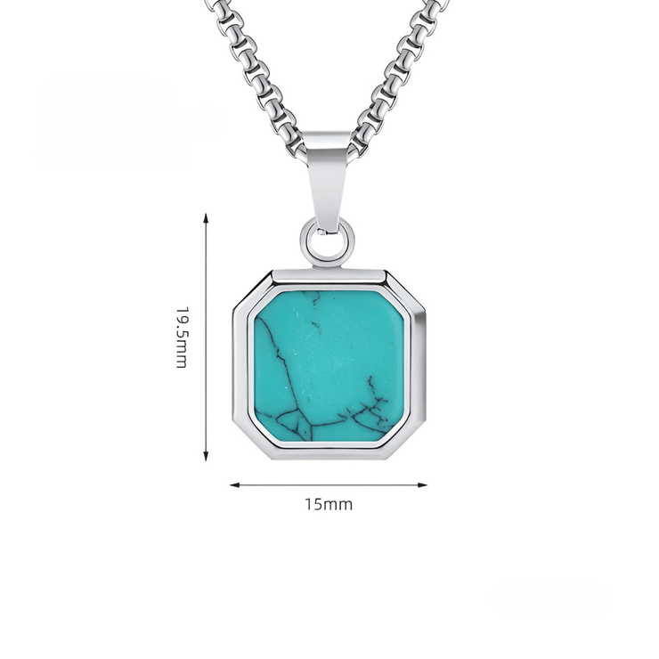 Collier Argenté avec Turquoise - Éclat Océanique Céleste | Bijoux Chakra