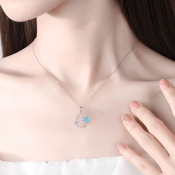 Collier Éclatant en Turquoise et Corail - Aqua Cœur | Bijoux Chakra