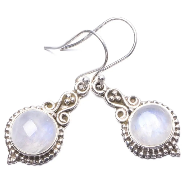 Boucles d'Oreilles Elegantes en Argent avec Pierre de Lune "Paisibles" | Bijoux Chakra
