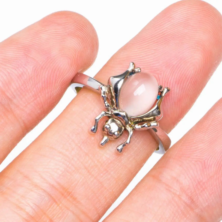 Anneau en Argent avec Pierre de Lune "Luciole" Éclatant | Bijoux Chakra