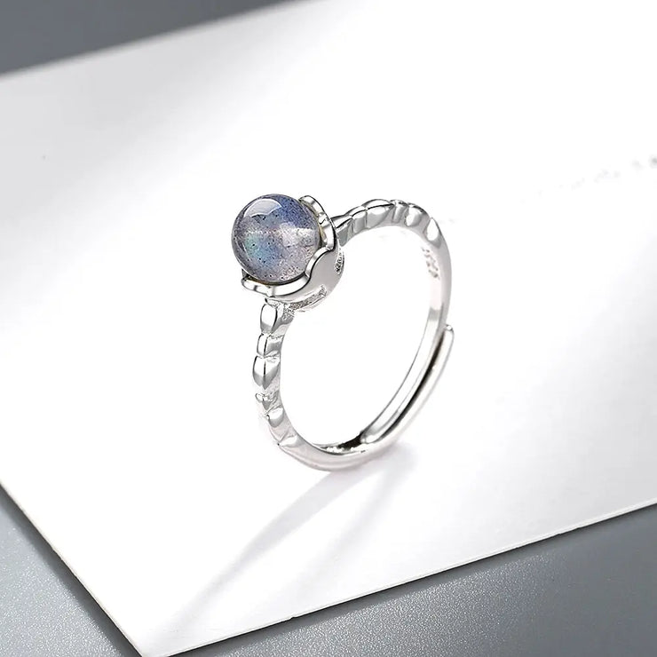 Bague ajustable envoûtante avec Pierre de Lune "Vénus" | Bijoux Chakra