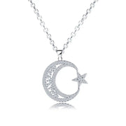 Collier "Aurore" Lune Enchantée et Étoiles Scintillantes | Bijoux Chakra