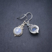 Boucles d'Oreilles Elegantes en Argent avec Pierre de Lune "Paisibles" | Bijoux Chakra