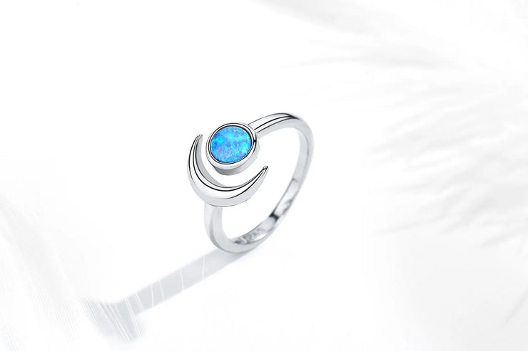 Anneau Sérénité Lune et Topaze | Bijoux Chakra