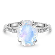 Bague Arc-en-Ciel en Pierre de Lune "Polyvalence" | Bijoux Chakra