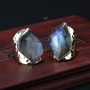 Bague Envoûtante en Pierre de Lune Labradorite "Jupiter" | Bijoux Chakra