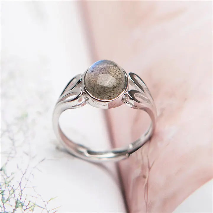Bague Pierre de Lune Ajustable "Novae" | Bijoux Chakra