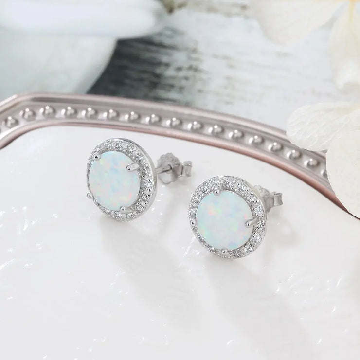 Boucles d'Oreilles en Argent et Opale "Clarté de Pleine Lune" | Bijoux Chakra