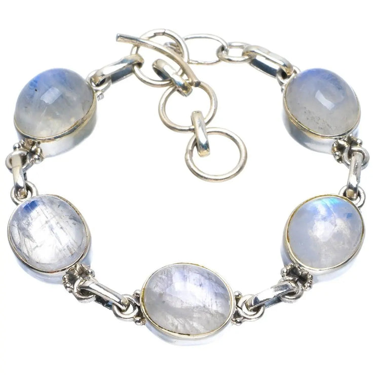 Bracelet Galactique en Pierre de Lune Bleutée "Galaxia" | Bijoux Chakra