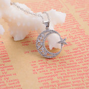 Collier "Aurore" Lune Enchantée et Étoiles Scintillantes | Bijoux Chakra