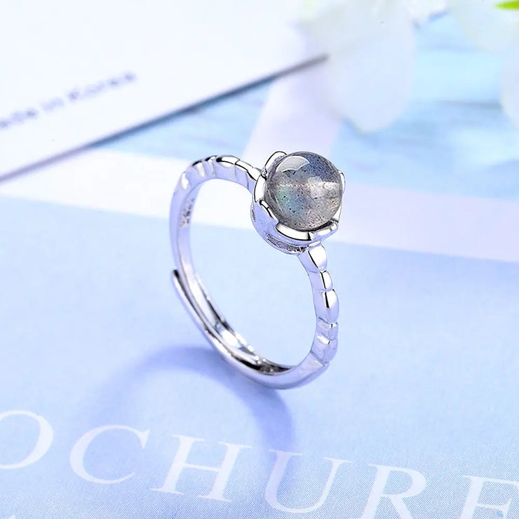 Bague ajustable envoûtante avec Pierre de Lune "Vénus" | Bijoux Chakra